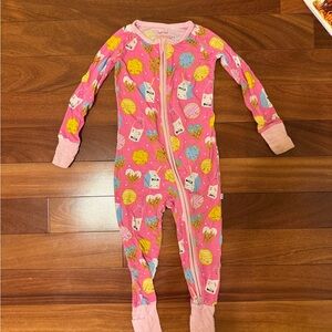 Little Sleepies Pink One Piece with Fun Prints 18-24 months